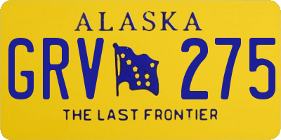 AK license plate GRV275