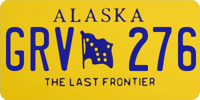 AK license plate GRV276
