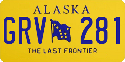 AK license plate GRV281