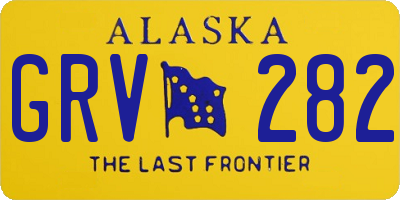 AK license plate GRV282