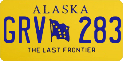 AK license plate GRV283