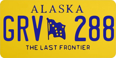 AK license plate GRV288