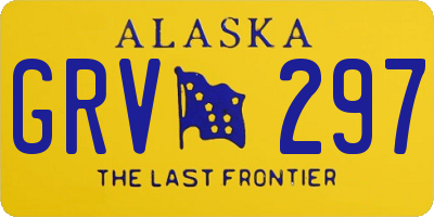 AK license plate GRV297