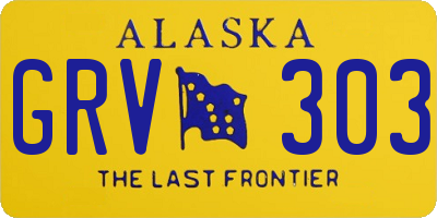AK license plate GRV303
