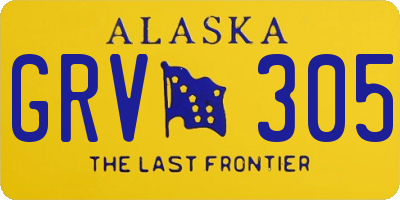 AK license plate GRV305