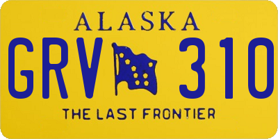 AK license plate GRV310