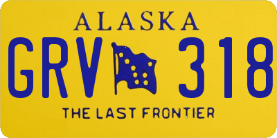 AK license plate GRV318
