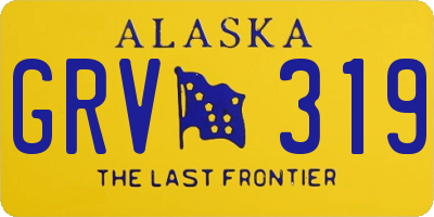 AK license plate GRV319