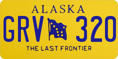 AK license plate GRV320