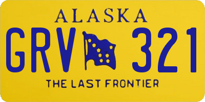 AK license plate GRV321