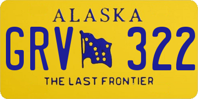 AK license plate GRV322
