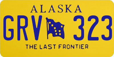 AK license plate GRV323