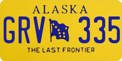 AK license plate GRV335