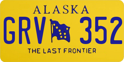 AK license plate GRV352