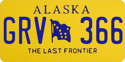 AK license plate GRV366