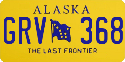 AK license plate GRV368