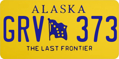 AK license plate GRV373
