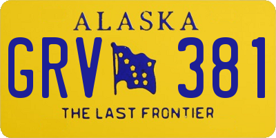 AK license plate GRV381