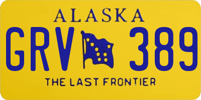 AK license plate GRV389
