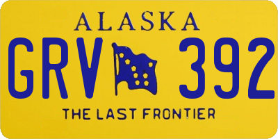 AK license plate GRV392