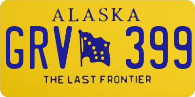 AK license plate GRV399
