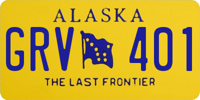 AK license plate GRV401