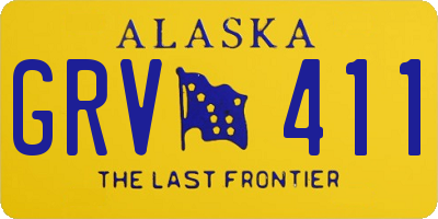 AK license plate GRV411