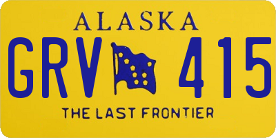AK license plate GRV415