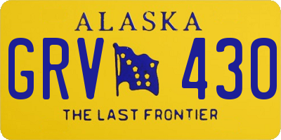AK license plate GRV430