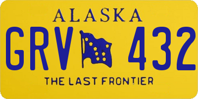 AK license plate GRV432