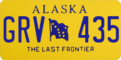 AK license plate GRV435