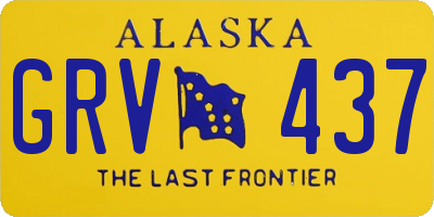 AK license plate GRV437