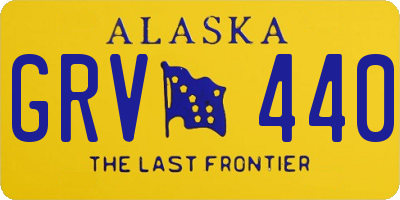 AK license plate GRV440