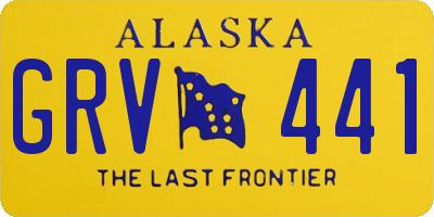 AK license plate GRV441