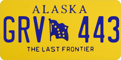 AK license plate GRV443