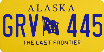 AK license plate GRV445