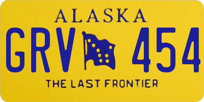 AK license plate GRV454