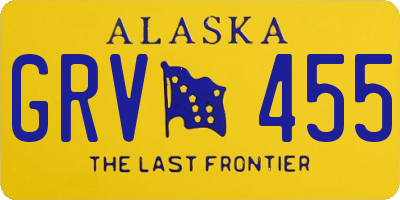 AK license plate GRV455