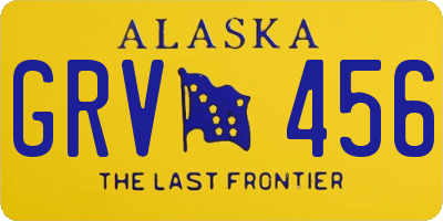 AK license plate GRV456