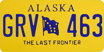 AK license plate GRV463