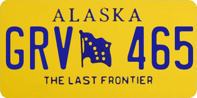 AK license plate GRV465