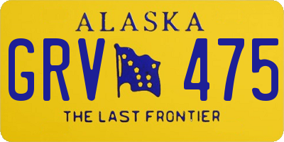 AK license plate GRV475
