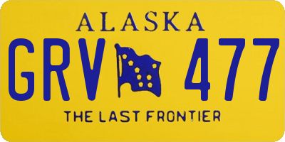 AK license plate GRV477