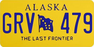 AK license plate GRV479