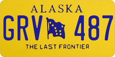 AK license plate GRV487