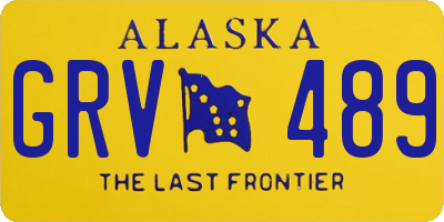 AK license plate GRV489