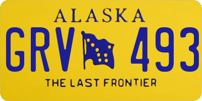 AK license plate GRV493