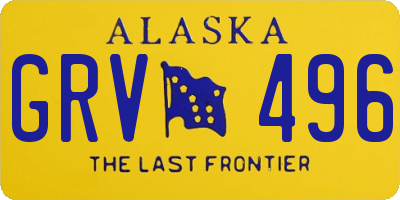 AK license plate GRV496