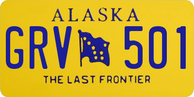 AK license plate GRV501
