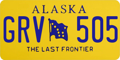 AK license plate GRV505